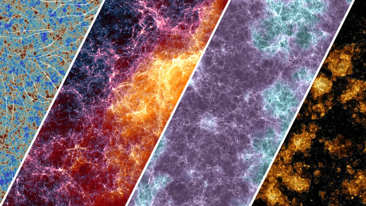 Composición de algunas de las primeras etapas del universo