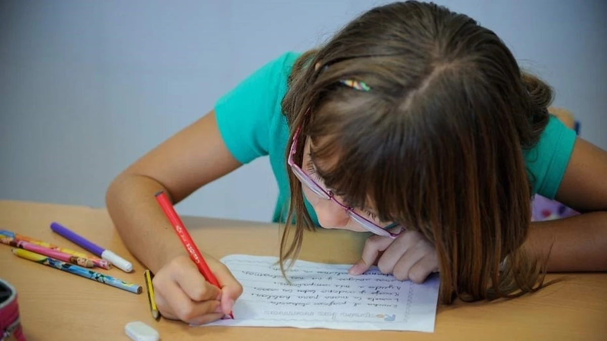 Una alumna en un colegio de Andalucía